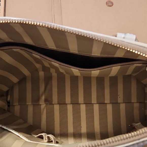 Brahmin White and Gray Satchel - Picture 6 of 8